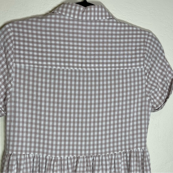 UO Urban Outfitters Laila Seersucker Midi Shirt Dress Short Sleeve XS - Picture 10 of 10